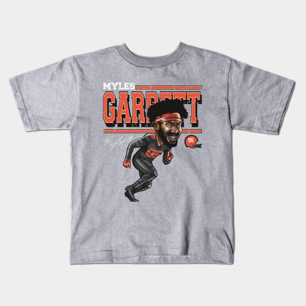 Myles Garrett Cleveland Cartoon Kids T-Shirt by MASTER_SHAOLIN